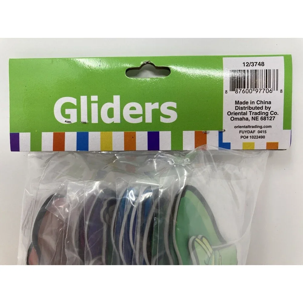 5x Super Hero Foam Gliders Simple Assembly 12 PACK Party Favor Plane Super Hero